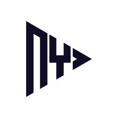 triangle letter logo design