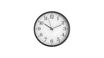 Wall clock isolated on white transparent png