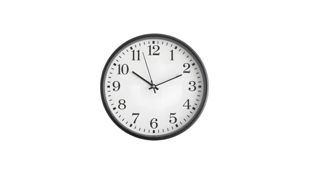 Wall clock isolated on white transparent png