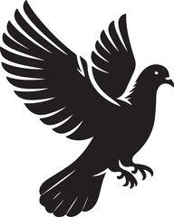 Fototapeta premium High quality pigeon black vector