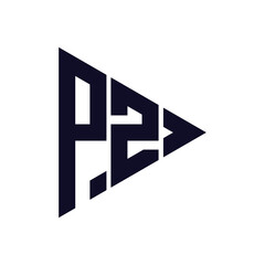 triangle letter logo design