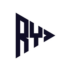 triangle letter logo design