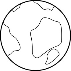 Planet drawing doodle vector