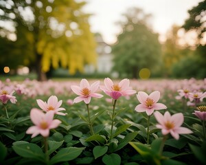 Obraz premium Time-lapse of blooming flowers, colors shifting with each frame.