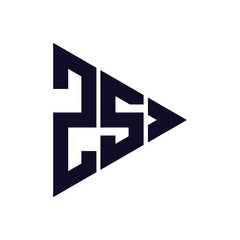 Obraz premium triangle letter logo design