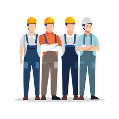Factory Team Labor Illustration