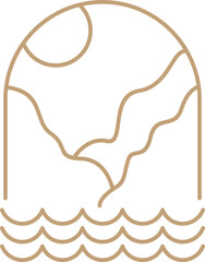 Landscape Linear Frame Border Minimalist