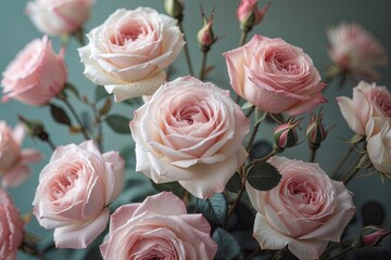 Elegant Pastel Rose Fabric Designs with Soft Blurred Background for Stunning Interior Decor