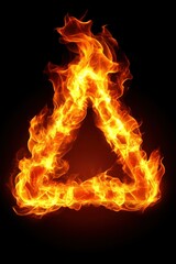 Fiery triangle graphic