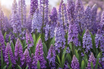 Fototapeta premium Stunning Floral Spring Background Featuring Purple Lilac Flowers in Beautiful Natural Design
