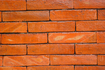abstract background, red brick wall with pattern and neat arrangement, abstract wallpaper background