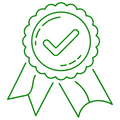 Minimalist Verification Badge Checkmark Icon Vector Illustration Design