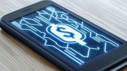 Innovative financial app tracking cost of capital digital finance mobile technology modern design