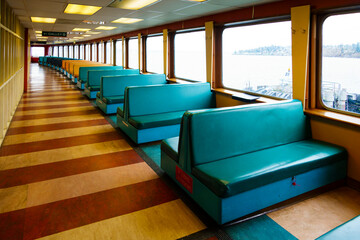 Puget Sound ferry crossing from Edmonds to Kingston, Washington State, USA