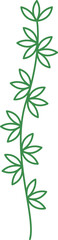 Tropical Plant Botanical Line Minimalist Element