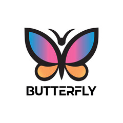 Modern Colorful Butterfly Logo with Gradient Wings