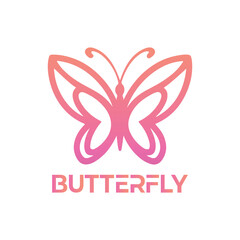 Modern Colorful Butterfly Logo with Gradient Wings