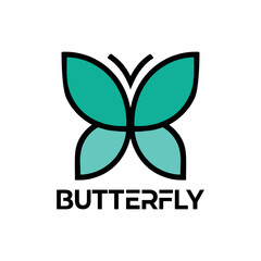 Modern Colorful Butterfly Logo with Gradient Wings