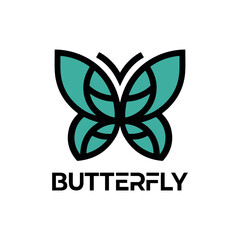 Modern Colorful Butterfly Logo with Gradient Wings