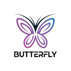 Modern Colorful Butterfly Logo with Gradient Wings