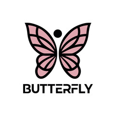 Modern Colorful Butterfly Logo with Gradient Wings