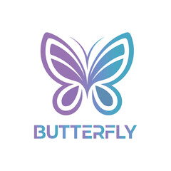 Modern Colorful Butterfly Logo with Gradient Wings