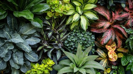 A variety of plants on display in a local plant nursery