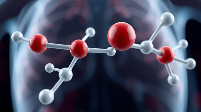 Milrinone, drug for treatment of acute decompensated heart failure,  3D molecule spinning on Y-axis, 4K
