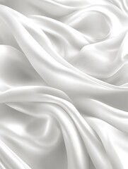 Obraz premium Elegant soft white silk cloth texture background with draped wave patterns