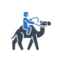 Camel Rider Action Icon
