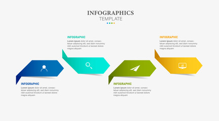 Presentation business infographic template vector.