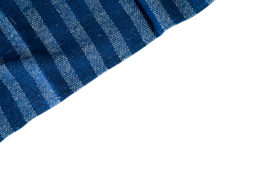 blue striped fabric napkin for border banner