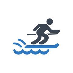 Fototapeta premium Water skiing icon