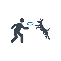 Frisbee with Dog Icon