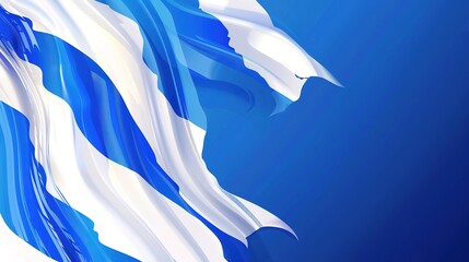 Obraz premium Greek National Day Banner Background: Looking Back on the Glorious Inheritance of Greek History with the Fluttering Banners