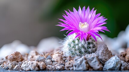 Vibrant purple succulent flower macro photography soft lighting natural background