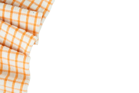 orange cloth folded for copy space