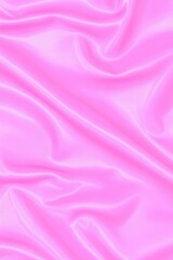 Fototapeta premium Soft, smooth, vibrant pink fabric drapes elegantly