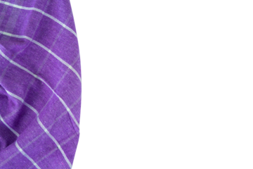 purple folded cloth copy space