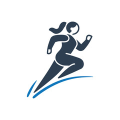 Woman Jogging Icon