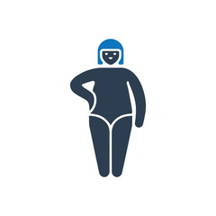 Confident Woman in Swimsuit Icon