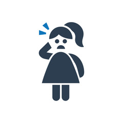 Woman Feeling Sick Icon