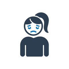 Sad Woman Icon