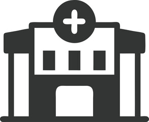 Obraz premium Flat Design Style Medical Center Building with Transparent Background