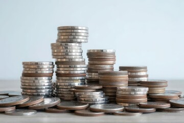 coin on the table. ai generated image