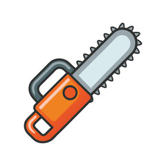 Modern Chainsaw Graphic Vector Illustration.