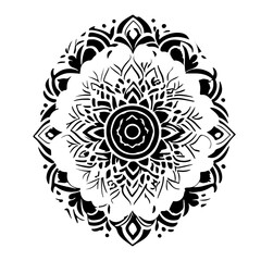 Ornate Floral Mandala with Intricate Elements