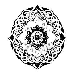 Abstract Floral Mandala Decorative Design Element