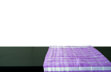 purple cloth fabric on black table