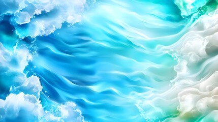 Obraz premium Abstract Blue Ocean Water Wave Background - Abstract art